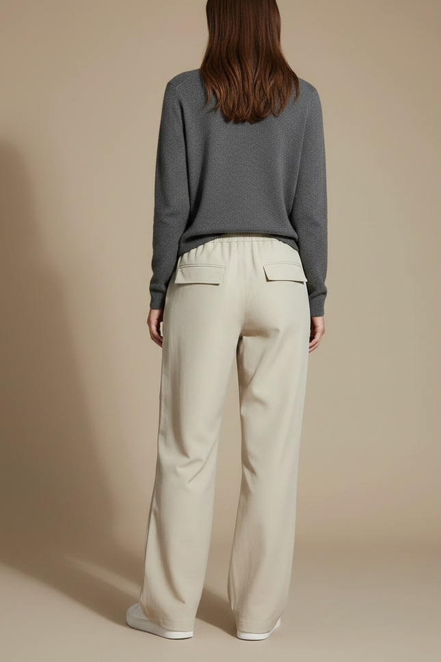 Pantalon Randonnée Beige Ample Cordon Décontracté Femme - Polyester - vue 2