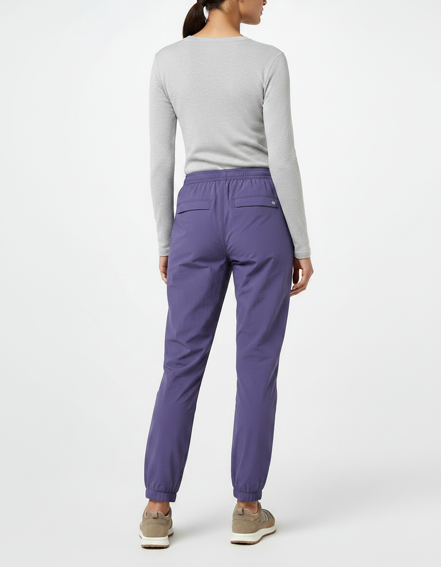 Pantalon Randonnée Violet Léger Confortable Femme Jogger - Polyester - vue 2