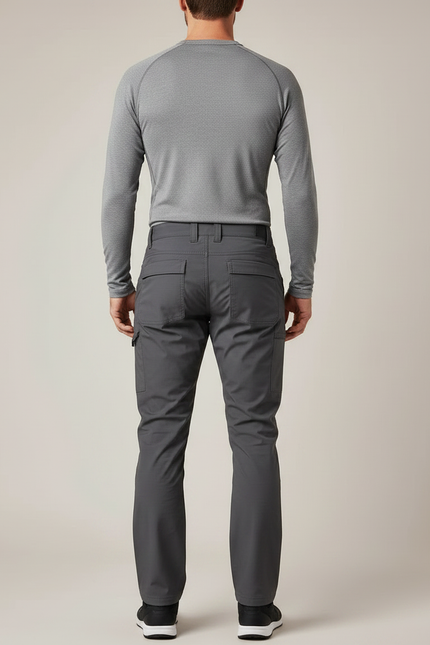 Pantalon Randonnée Gris Homme Résistant Coupe Droite - Polyester - vue 2