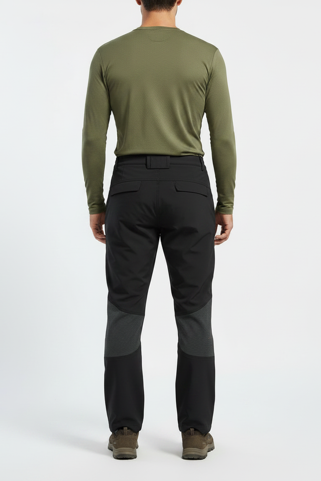 Pantalon Randonnée Softshell - Noir Polyester - vue 2