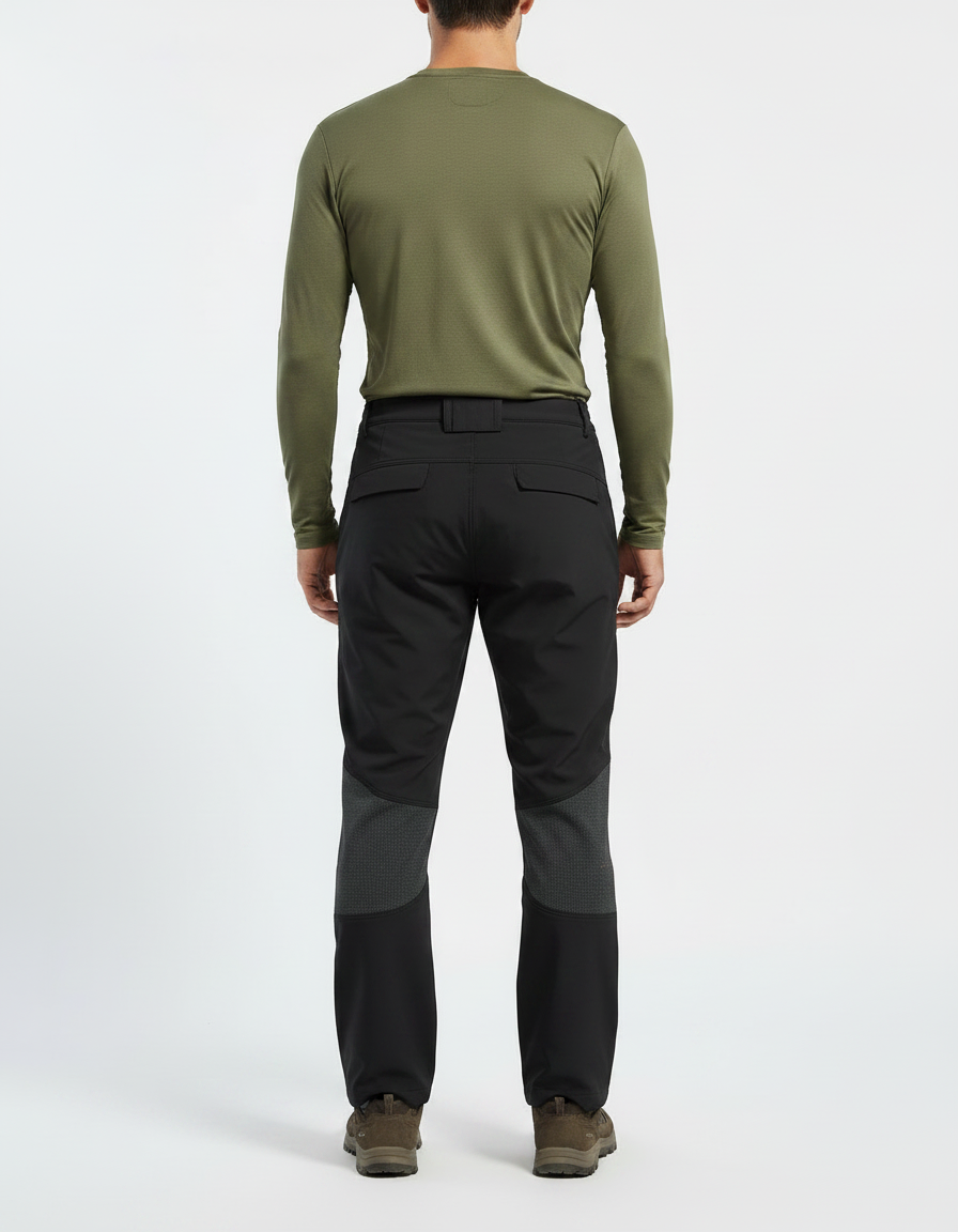 Pantalon Randonnée Softshell - Noir Polyester - vue 2