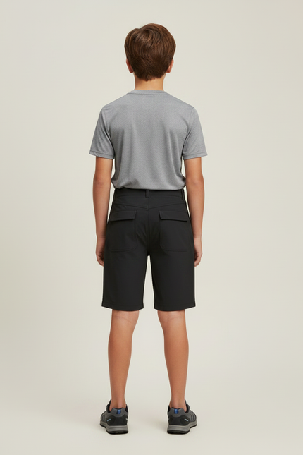 Pantalon Randonnée Noir Cargo Léger Enfant - Polyester - vue 2