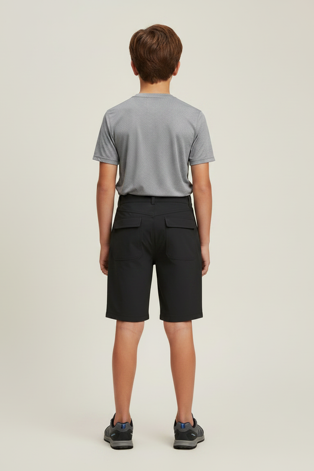 Pantalon Randonnée Noir Cargo Léger Enfant - Polyester - vue 2