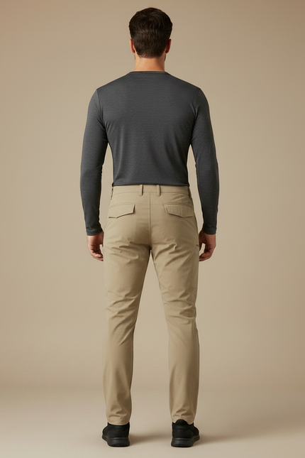 Pantalon Cargo Randonnée - Beige Polyester - vue 2