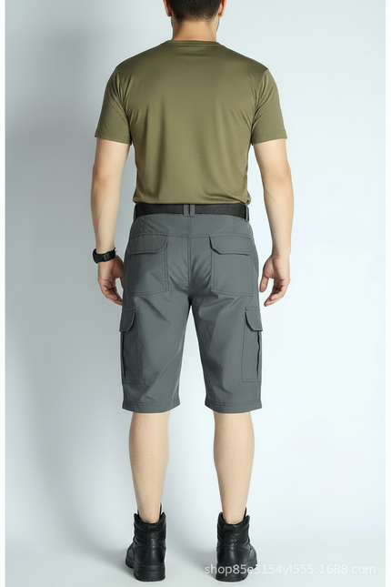 Pantalon Randonnée Gris Cargo Léger Homme Détachable - Polyester - vue 2