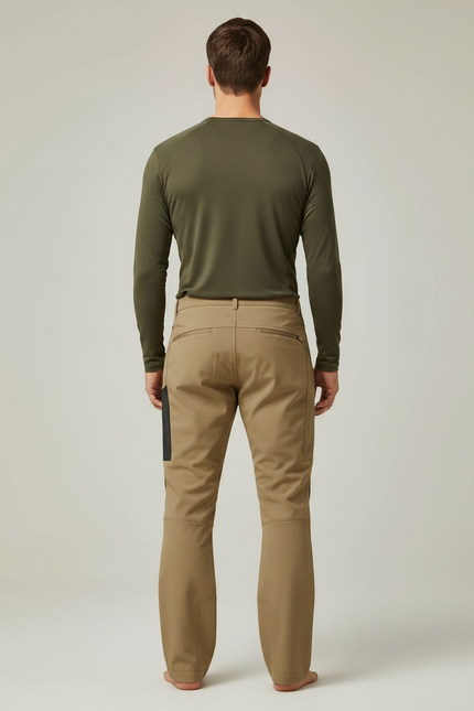 Pantalon Randonnée Grand Froid - Kaki Polyester - vue 2
