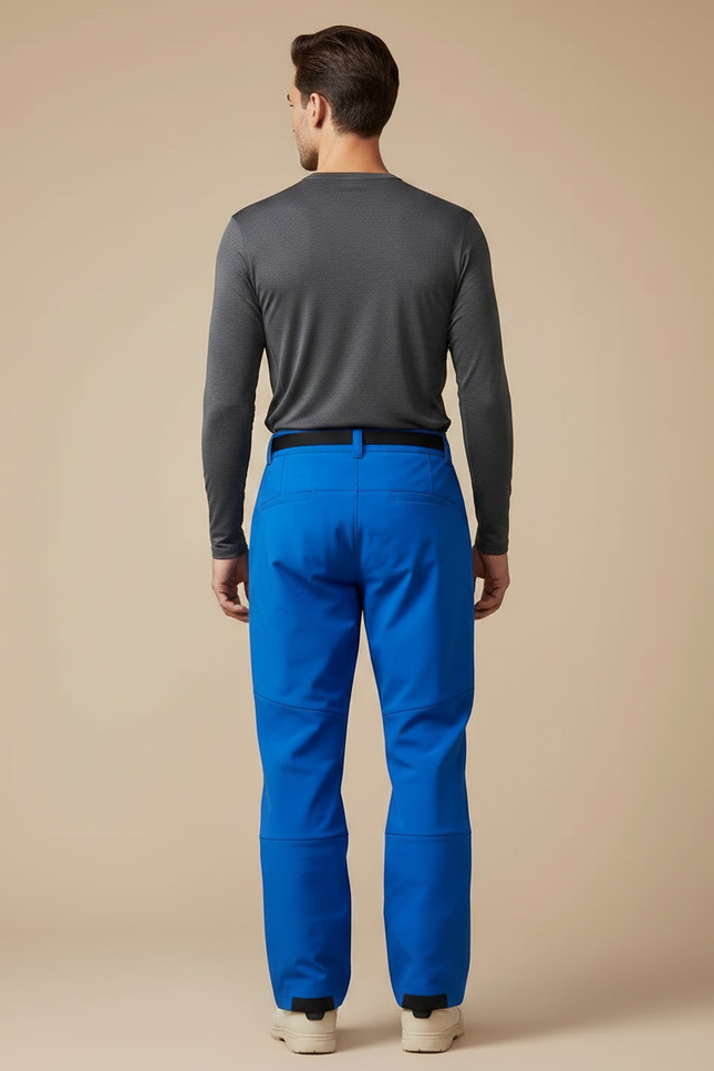 Pantalon Randonnée Bleu Électrique Ample Ceinture Intégrée Homme - Polyester - vue 2