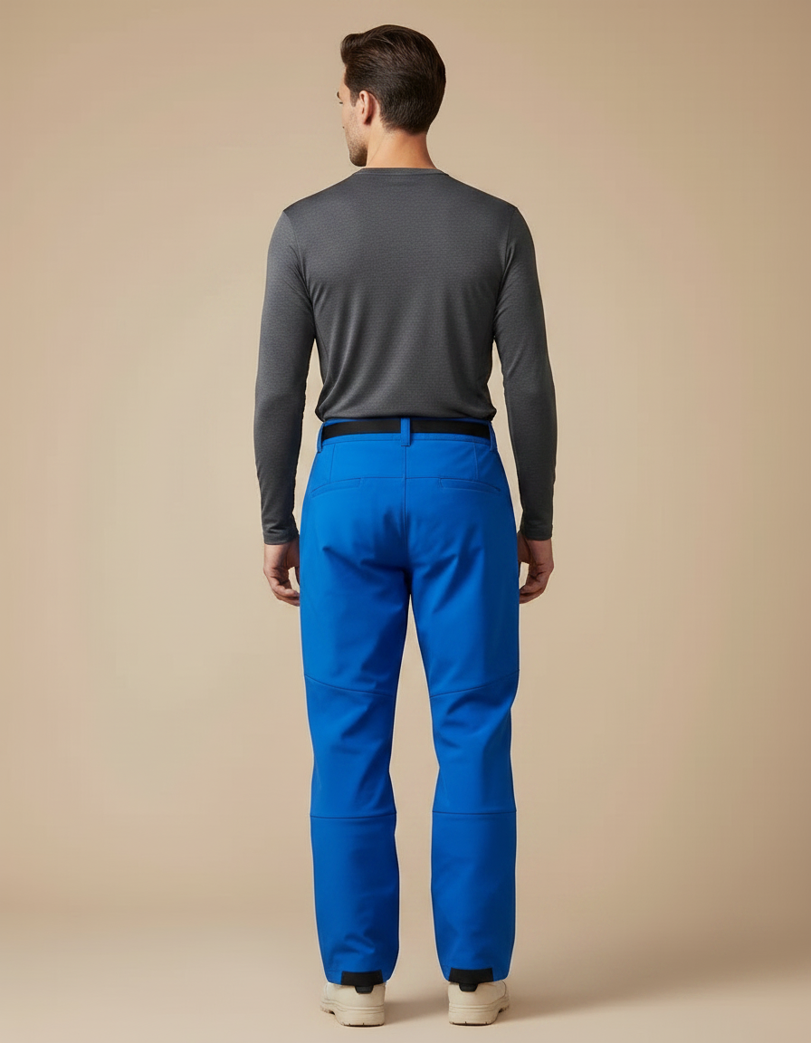 Pantalon Randonnée Bleu Électrique Ample Ceinture Intégrée Homme - Polyester - vue 2