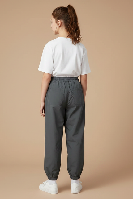 Pantalon Randonnée Gris Ample Sport Décontracté Fille - Polyester - vue 2