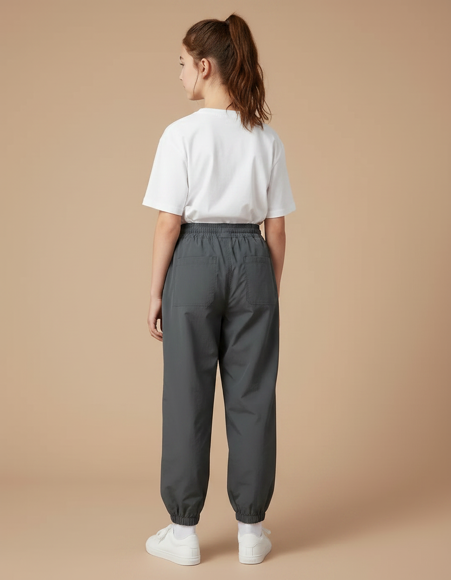 Pantalon Randonnée Gris Ample Sport Décontracté Fille - Polyester - vue 2