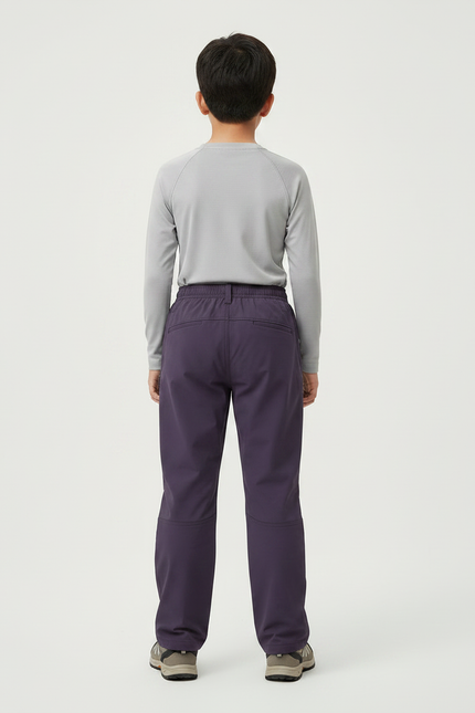 Pantalon Randonnée Violet Coupe Droite Enfant Sport - Polyester - vue 2