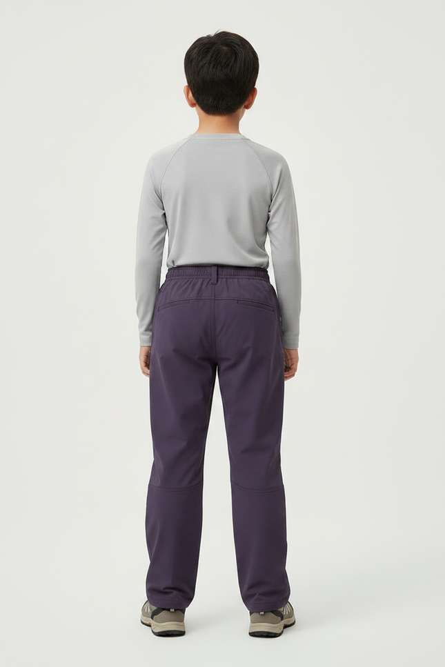 Pantalon Randonnée Violet Coupe Droite Enfant Sport - Polyester - vue 2