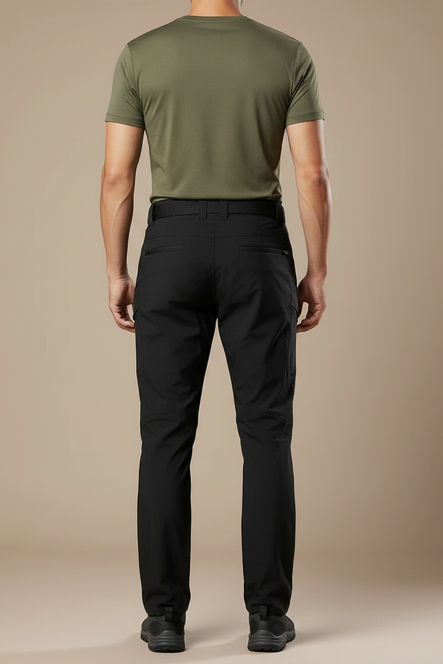 Pantalon Randonnée Noir Tactique Respirant Séchage Rapide Homme - Polyester - vue 2