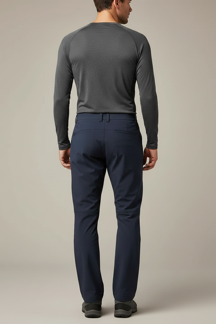 Pantalon Randonnée Homme Bleu Marine Confortable Stretch - Polyester - vue 2