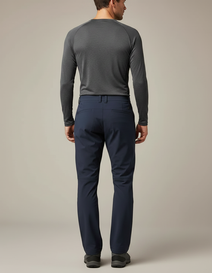 Pantalon Randonnée Homme Bleu Marine Confortable Stretch - Polyester - vue 2