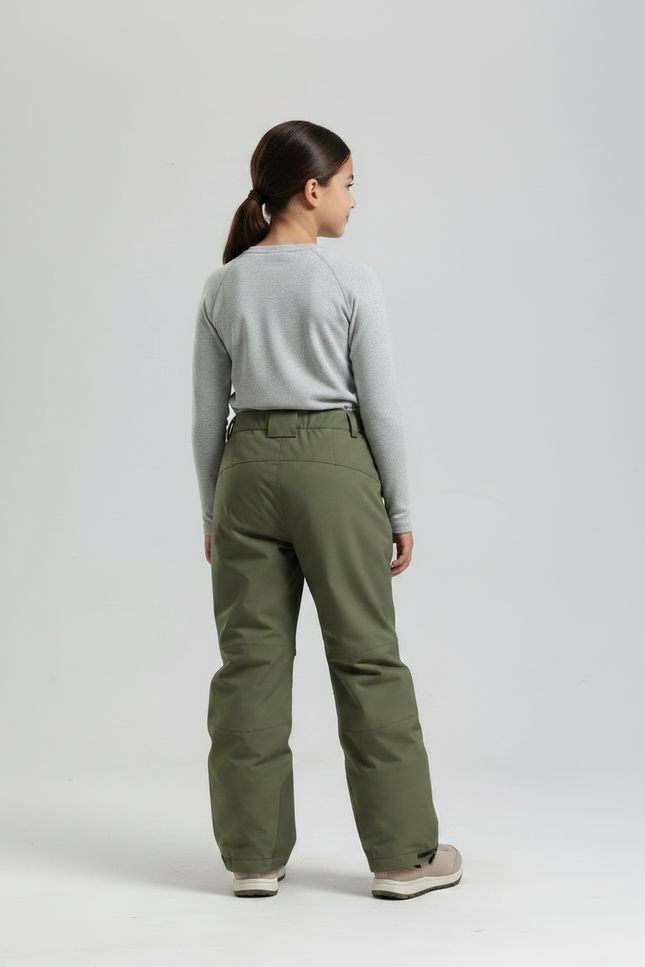 Pantalon Randonnée Vert Kaki Ample Imperméable Unisexe - Polyester - vue 2