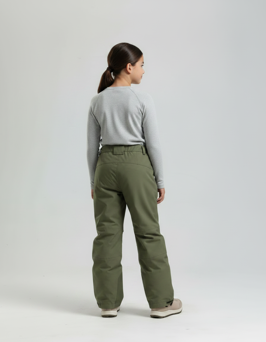 Pantalon Randonnée Vert Kaki Ample Imperméable Unisexe - Polyester - vue 2