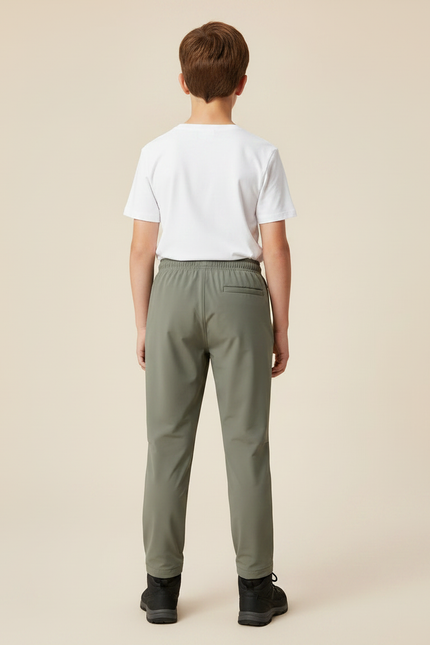 Pantalon Randonnée Garçon Vert Kaki Léger Respirant - Polyester - vue 2