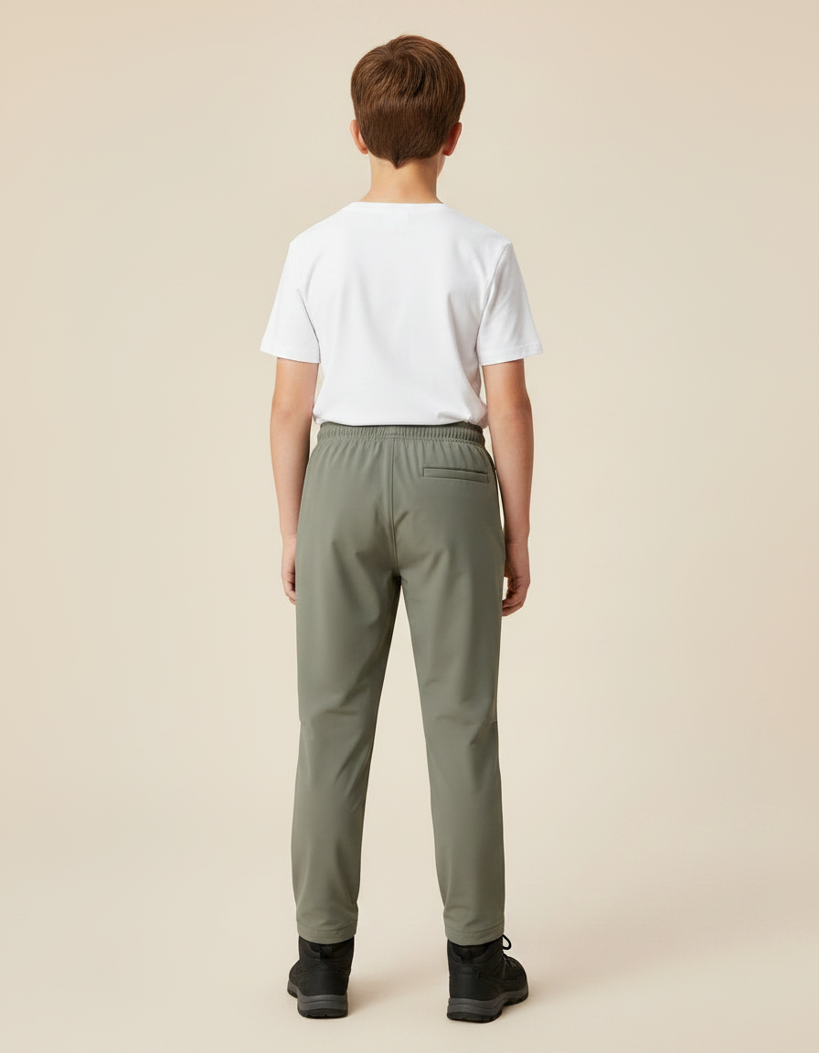 Pantalon Randonnée Garçon Vert Kaki Léger Respirant - Polyester - vue 2