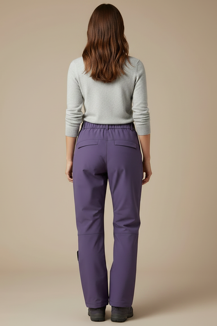 Pantalon Randonnée Violet Imperméable Ceinture Femme Hiver - Polyester - vue 2