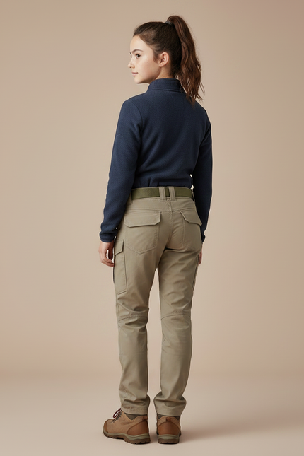 Pantalon Randonnée Beige Cargo Droit Multipoches - Polyester - vue 2