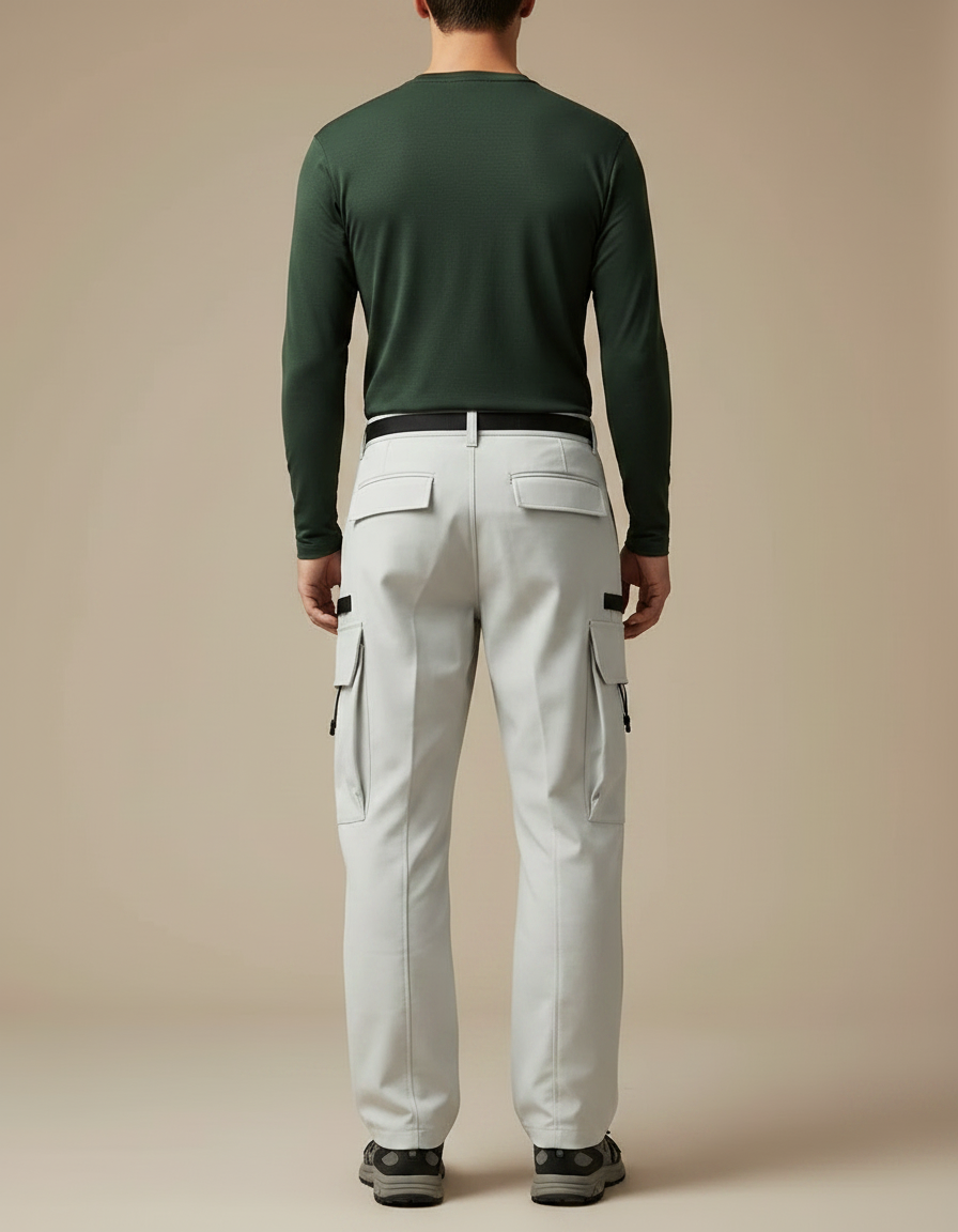 Pantalon Randonnée Gris Cargo Tissu Technique Homme - Polyester - vue 2