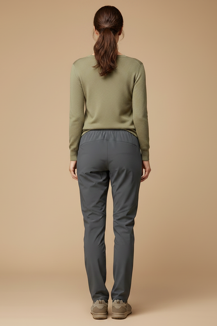 Pantalon Randonnée Gris Sport Léger Femme Cordon - Polyester - vue 2