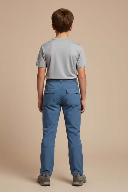 Pantalon Randonnée Enfant Bleu Cargo Léger - Polyester - vue 2