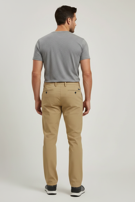Pantalon Randonnée Beige Confortable Stretch Homme - Polyester - vue 2