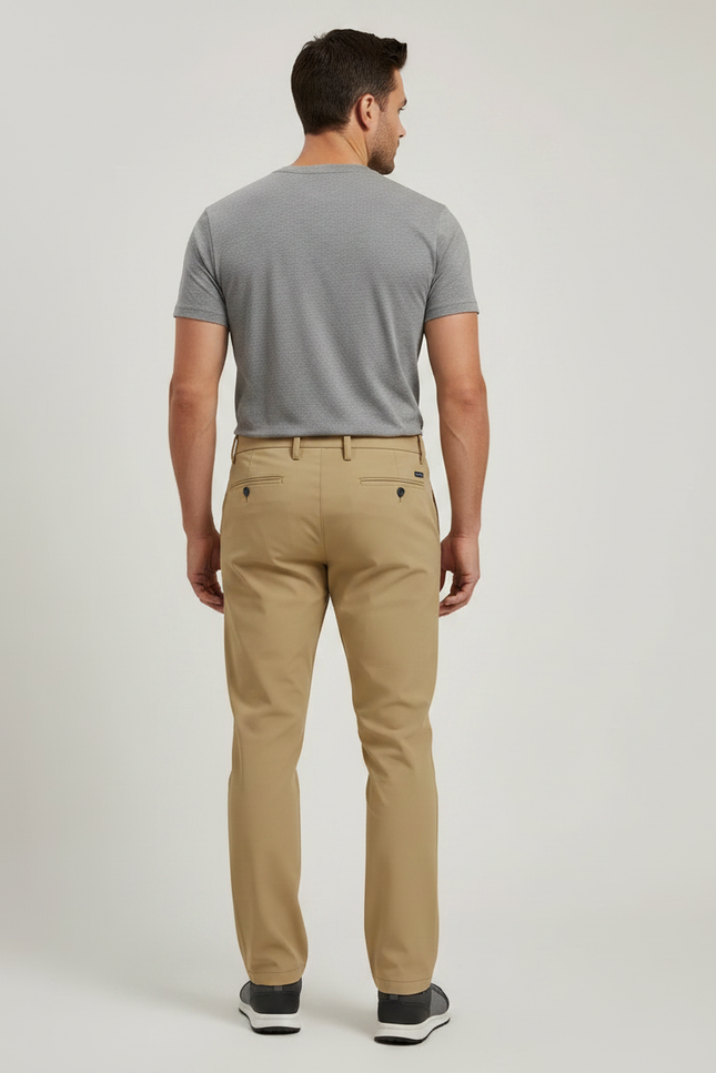 Pantalon Randonnée Beige Confortable Stretch Homme - Polyester - vue 2
