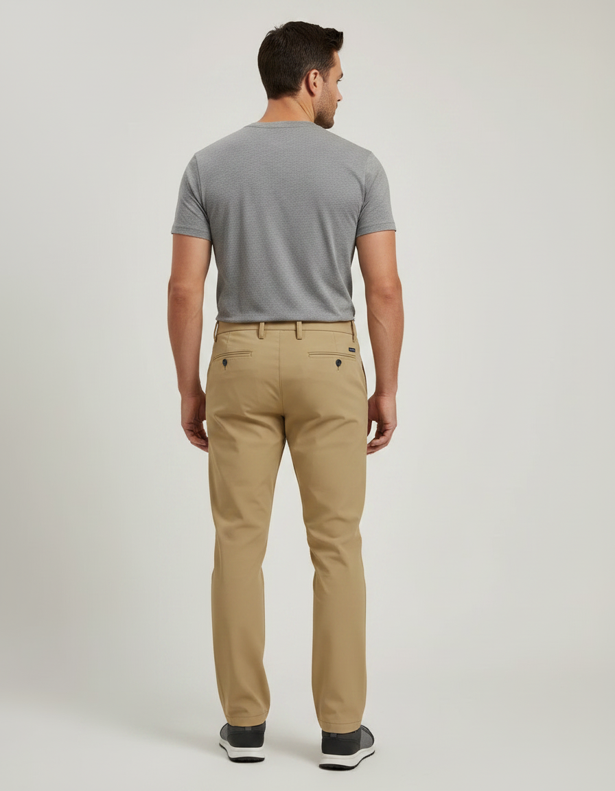 Pantalon Randonnée Beige Confortable Stretch Homme - Polyester - vue 2