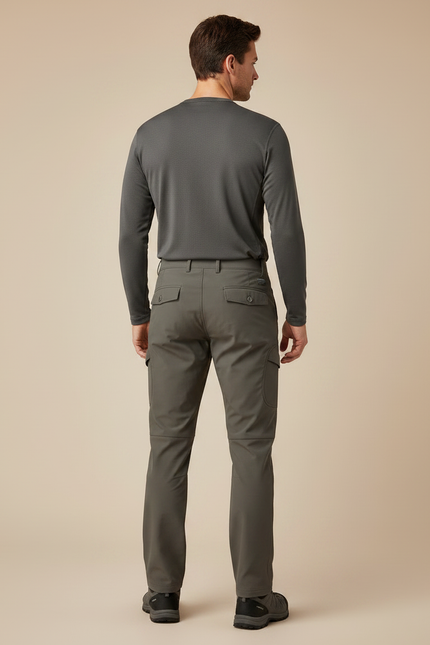 Pantalon Treillis Randonnée - Kaki Polyester - vue 2