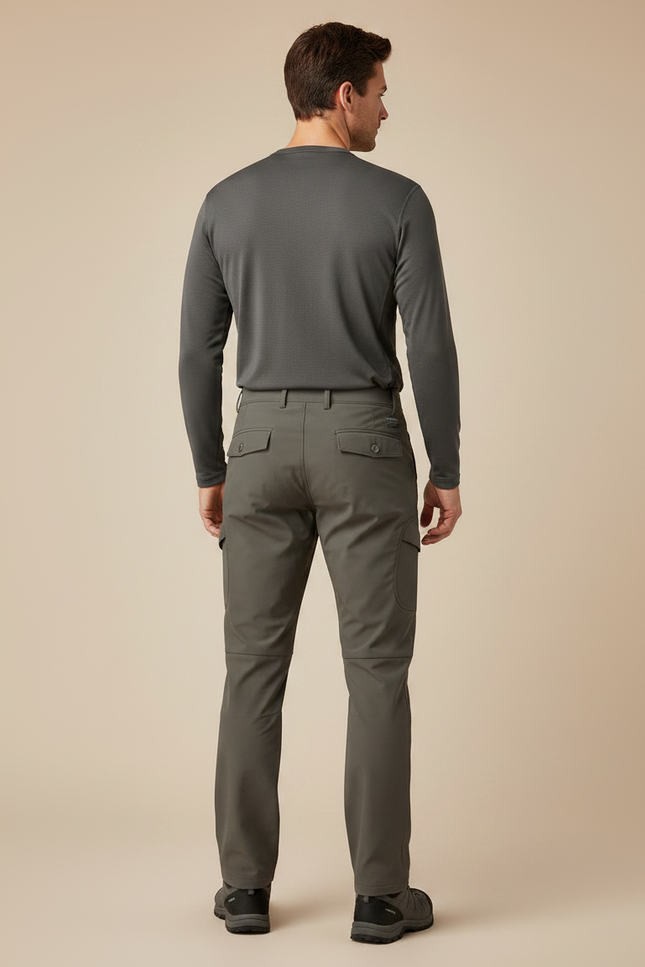 Pantalon Treillis Randonnée - Kaki Polyester - vue 2