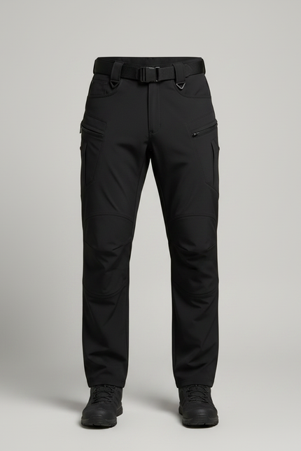 Pantalon Randonnée Noir Homme Élastique Cargo Softshell - Polyester - vue 3