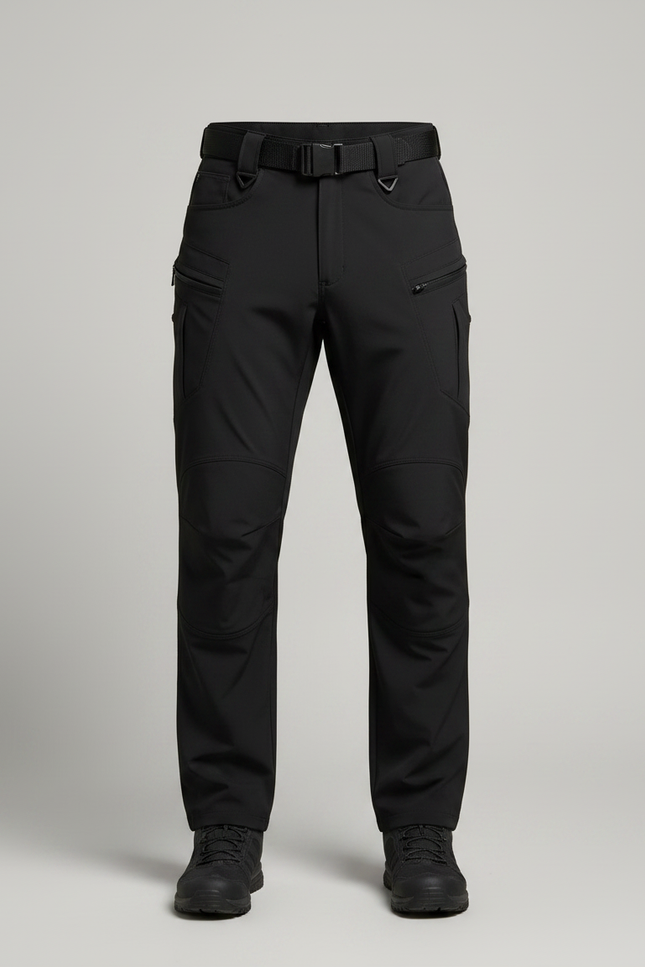 Pantalon Randonnée Noir Homme Élastique Cargo Softshell - Polyester - vue 3