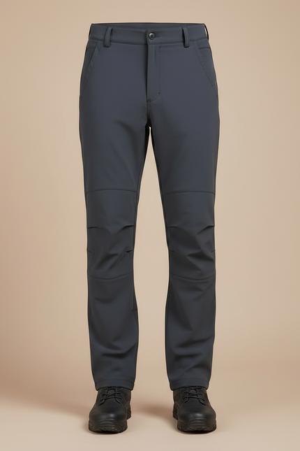 Pantalon Randonnée Gris Anthracite Coupe Droite Confortable - Polyester - vue 3
