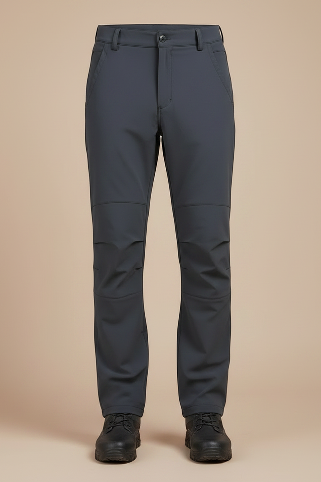 Pantalon Randonnée Gris Anthracite Coupe Droite Confortable - Polyester - vue 3