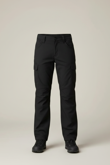 Pantalon Randonnée Noir Cargo Multipoches Robuste - Polyester - vue 3