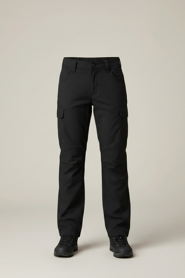 Pantalon Randonnée Noir Cargo Multipoches Robuste - Polyester - vue 3
