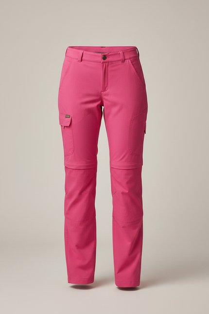 Pantalon 3/4 Randonnée Femme - Rose Polyester - vue 3