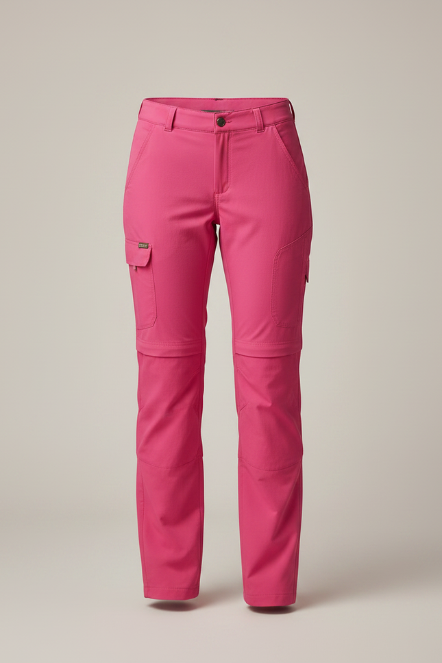 Pantalon 3/4 Randonnée Femme - Rose Polyester - vue 3