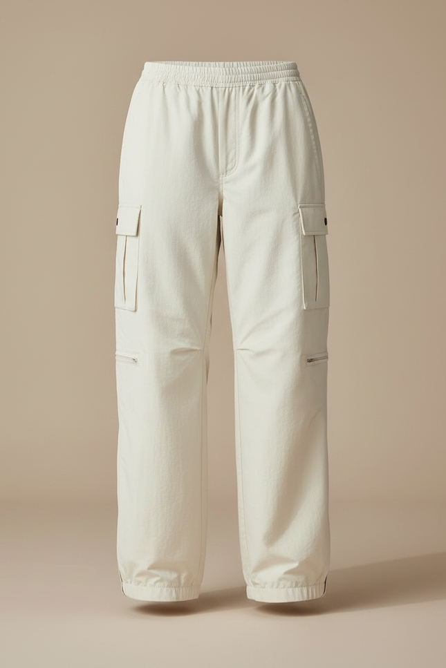 Pantalon Randonnée Beige Ample Cargo Décontracté Unisexe - Polyester - vue 3
