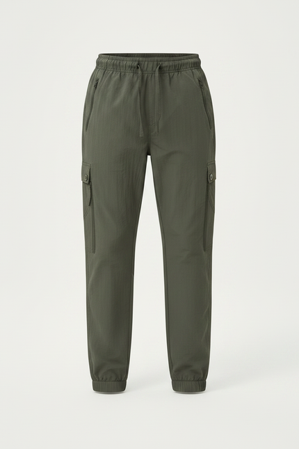 Pantalon Randonnée Kaki Enfant Léger Confortable Respirant - Polyester - vue 3
