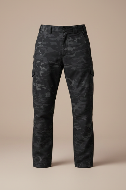 Pantalon Randonnée Camouflage Homme Multipoches Tactique Résistant - Imprimé Polyester - vue 3