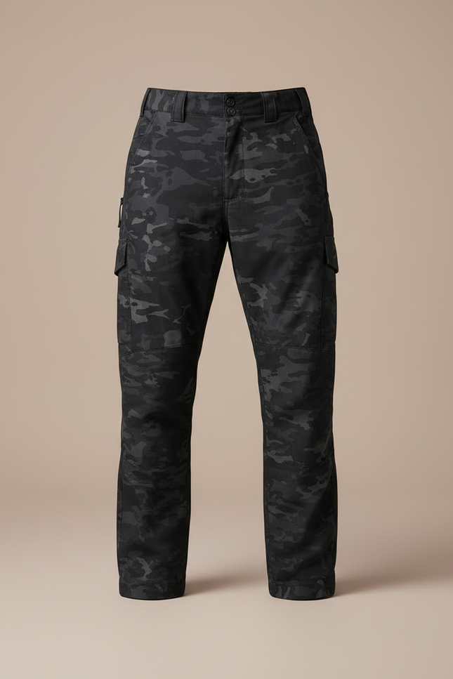 Pantalon Randonnée Camouflage Homme Multipoches Tactique Résistant - Imprimé Polyester - vue 3