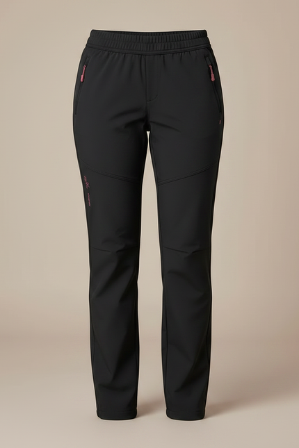 Pantalon Randonnée Noir Femme Doublé Polaire Stretch - Polyester - vue 3