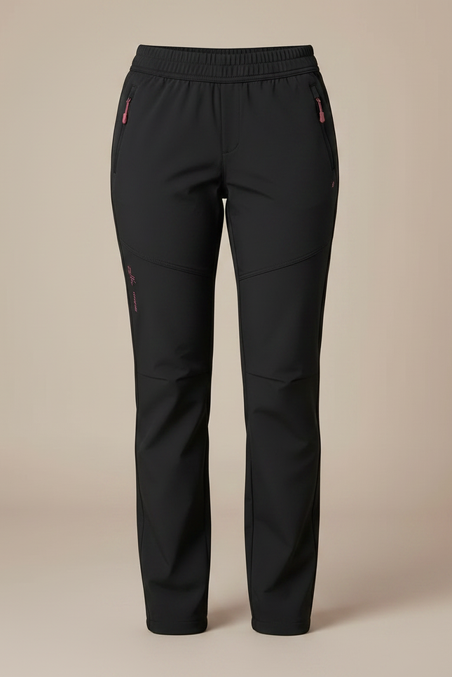 Pantalon Randonnée Noir Femme Doublé Polaire Stretch - Polyester - vue 3