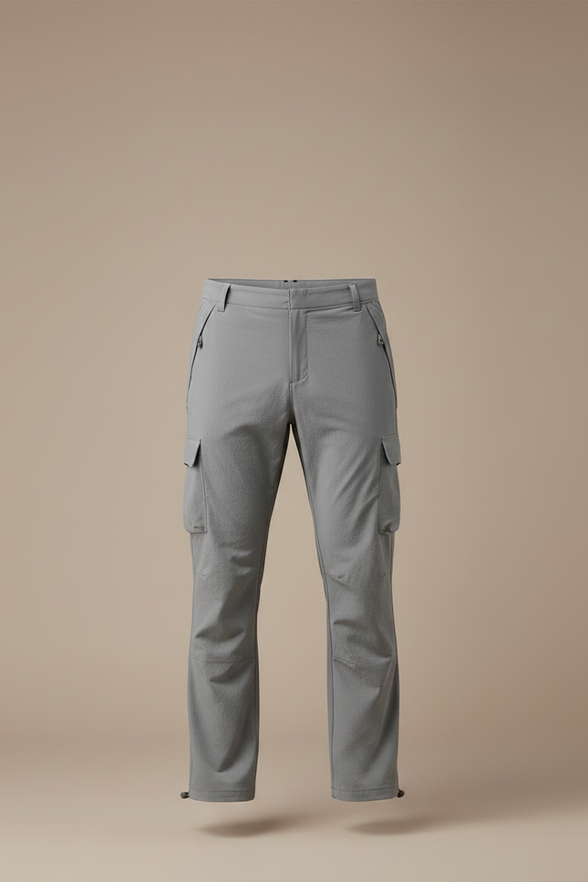Pantalon Randonnée Gris Cargo Multi-poches Léger Homme - Polyester - vue 3