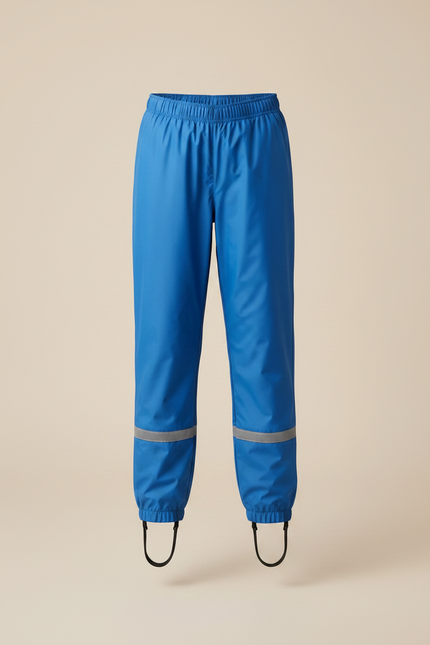Pantalon Randonnée Bleu Enfant Imperméable Réfléchissant - Polyester - vue 3
