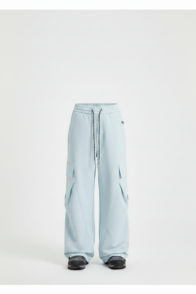 Pantalon Randonnée Bleu Ciel Cargo Ample Enfant - Polyester - vue 3